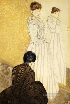  Cassatt Deco Art - The Fitting mothers children Mary Cassatt